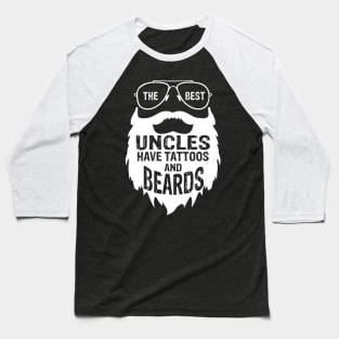 Best Uncles Beards Tattoos Husband Mens Baseball T-Shirt